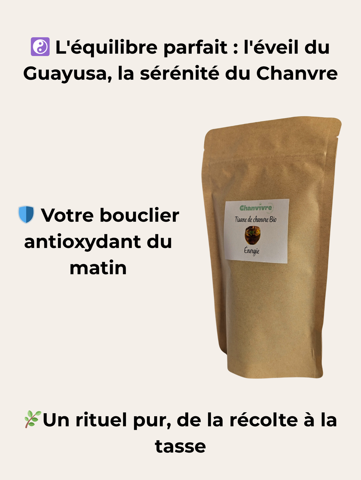Tisane de chanvre Bio – Énergie 40 g