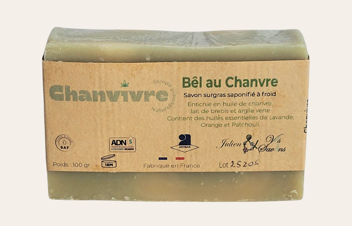 Savon au chanvre 100g