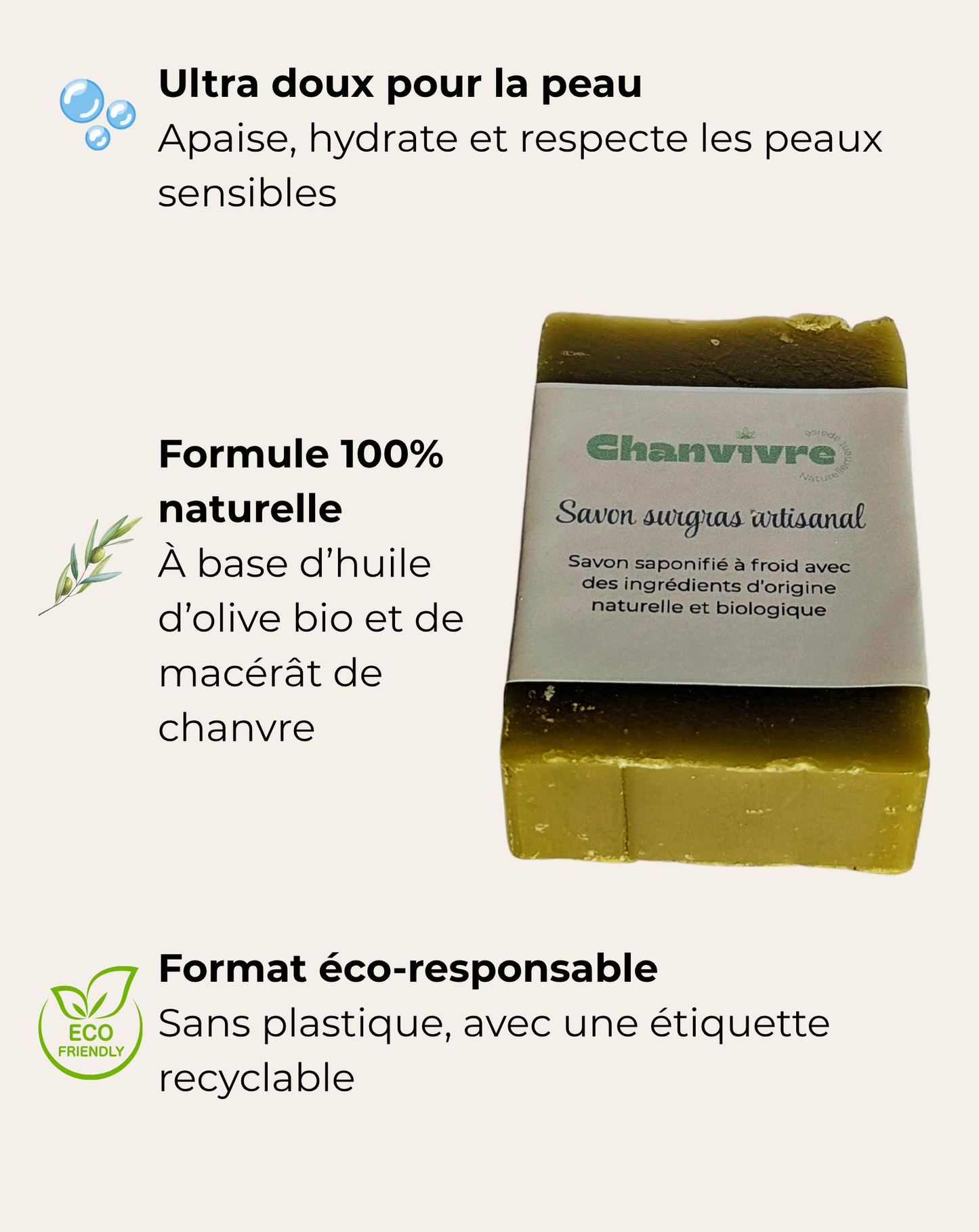 Pack 5 Savons Surgras 100g